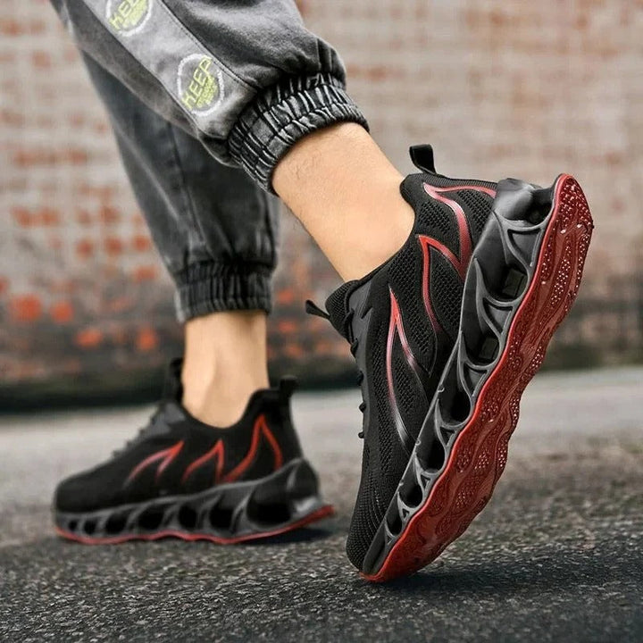 Comfortable men's athletic shoes with arch support & cushioned sole for running, walking, & sports footwear.