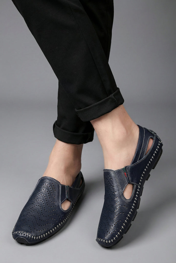 Comfortable men's summer slip-on loafers, ideal breathable walking & driving shoes for casual everyday wear.