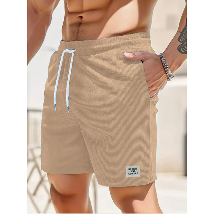 Versatile men's casual corduroy shorts, relaxed fit, essential for warm weather fashion.