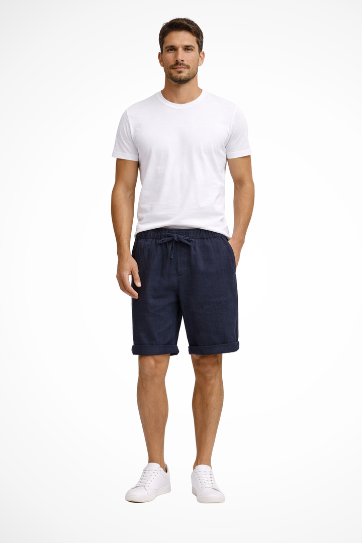 Men's drawstring shorts with elasticated waist, comfortable and stylish for casual summer activities.
