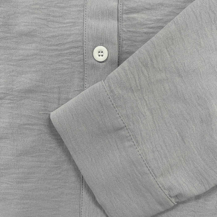 Lightweight men's summer casual shirt, long-sleeve button-front top in a relaxed fit for warm weather comfort.