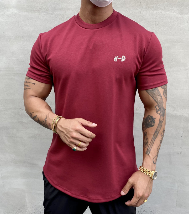 Modern fit men's apparel: a breathable round neck t-shirt for stylish casual wear & summer comfort.