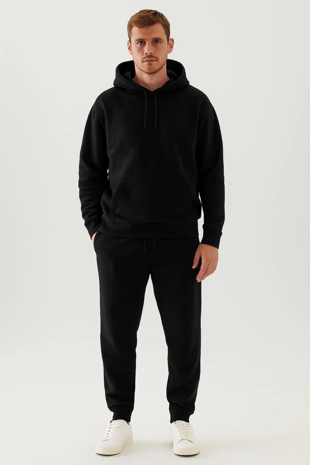 Stylish men's tracksuit set, a two-piece casual outfit with a hoodie and joggers, great for comfort & everyday wear.