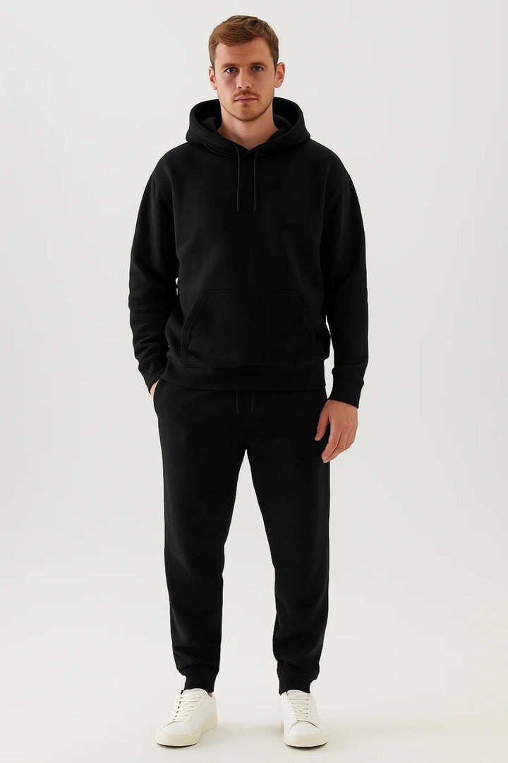 Stylish men's tracksuit set, a two-piece casual outfit with a hoodie and joggers, great for comfort & everyday wear.