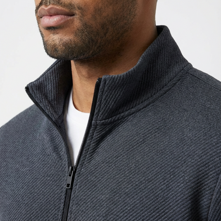 Soft men's casual tracksuit set with a versatile zip jacket & joggers for ultimate comfort and style.