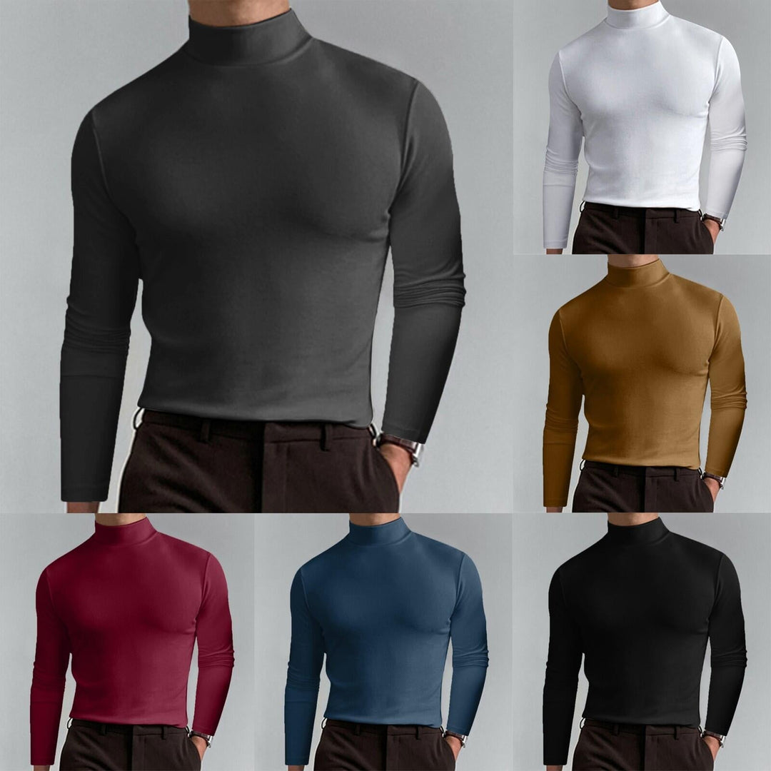 Men's classic black turtleneck sweater. Refined knitwear offering elegant warmth for any occasion.