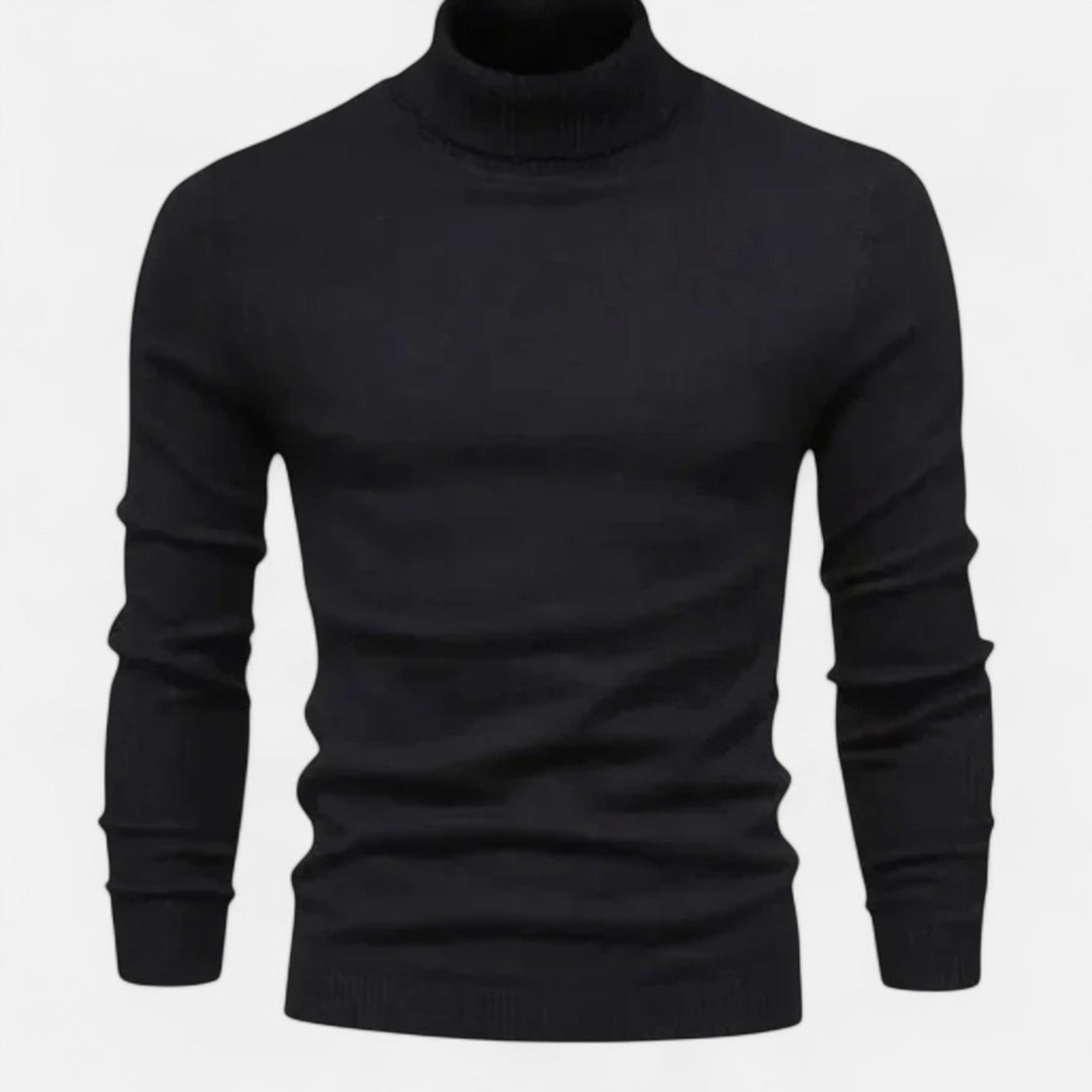 Classic men's crew neck sweater with a refined texture, offering comfort and style for any season.