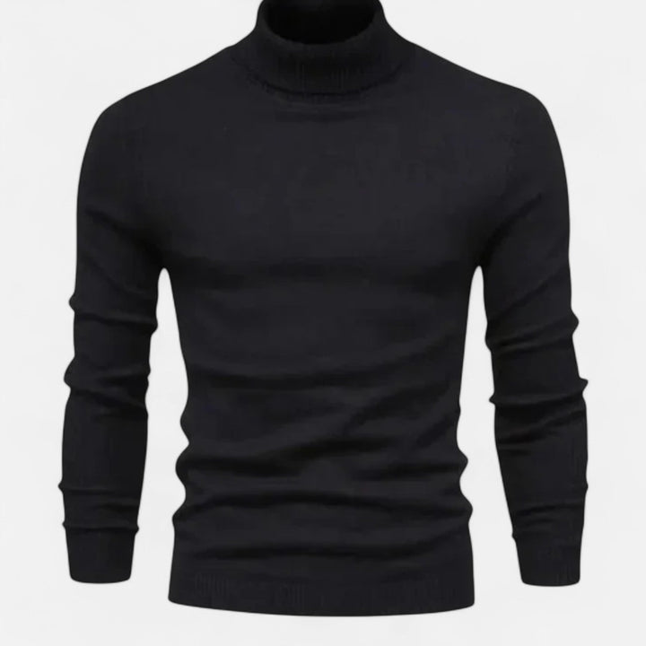 Classic men's crew neck sweater with a refined texture, offering comfort and style for any season.