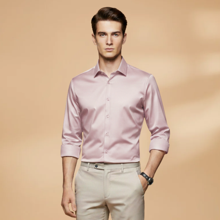 Men's classic fit long sleeve shirt, offering comfortable and versatile everyday wear.