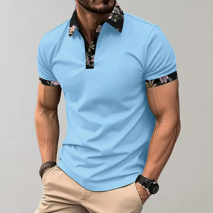 Classic fit men's short sleeve polo shirt, a comfortable and stylish addition to men's casual fashion apparel.