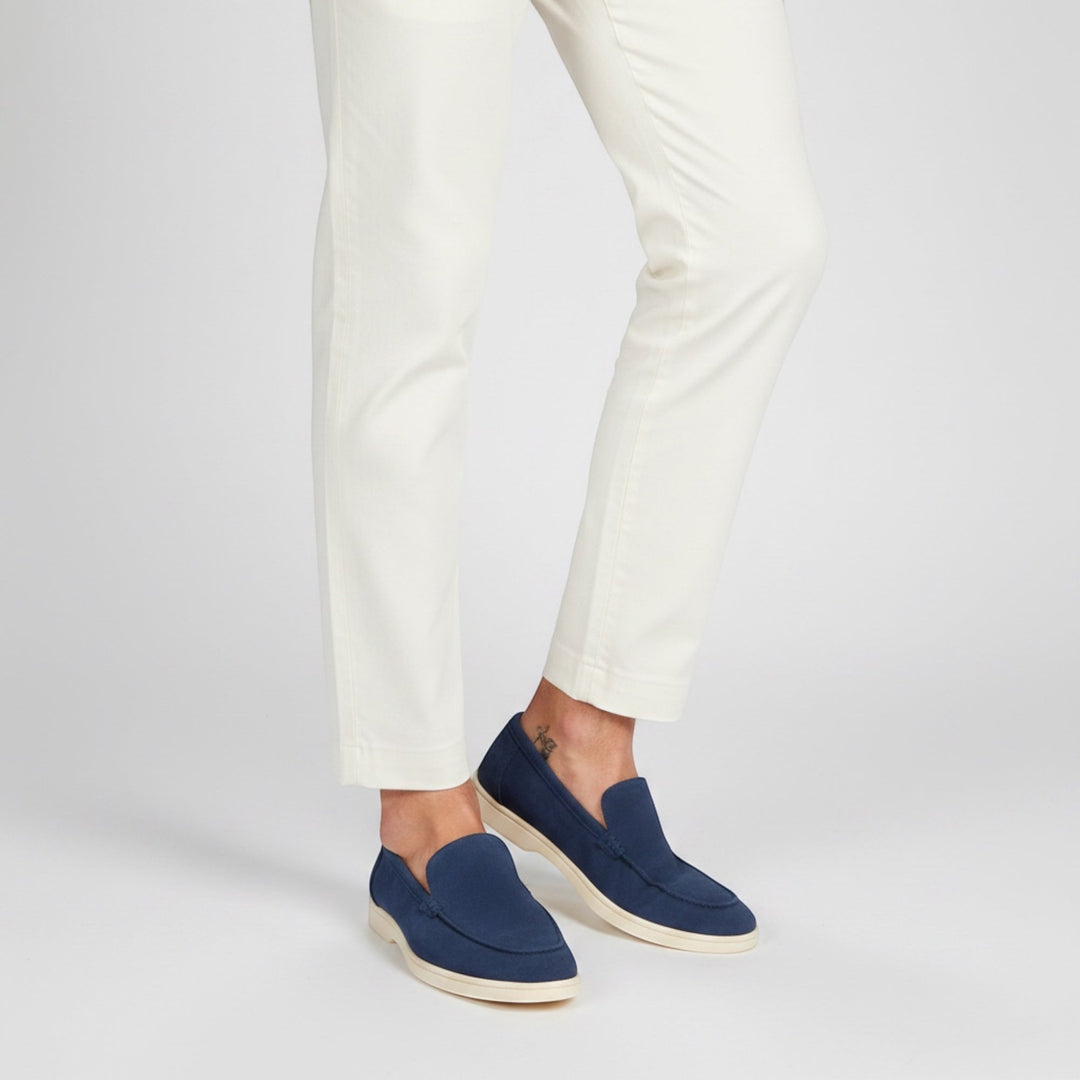 Men's smart-casual slip-on loafers, elegant footwear perfect for summer outings, comfort & style combined.