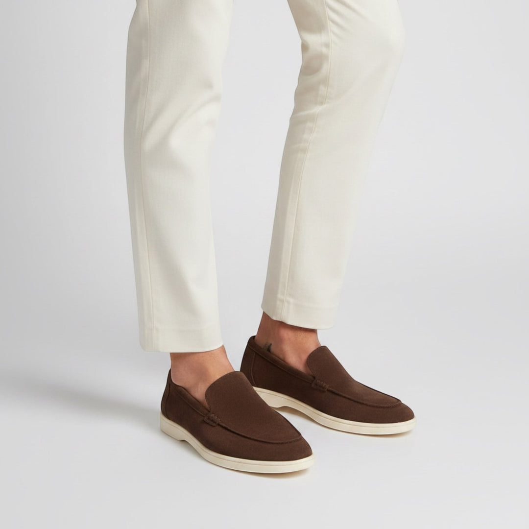 Comfortable men's vacation slip-on loafers, essential summer shoes for beach and travel, classic style.