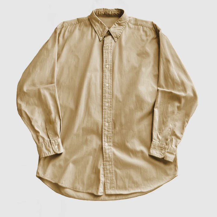 Men's classic long-sleeve button-down shirt, versatile for casual or formal wear.