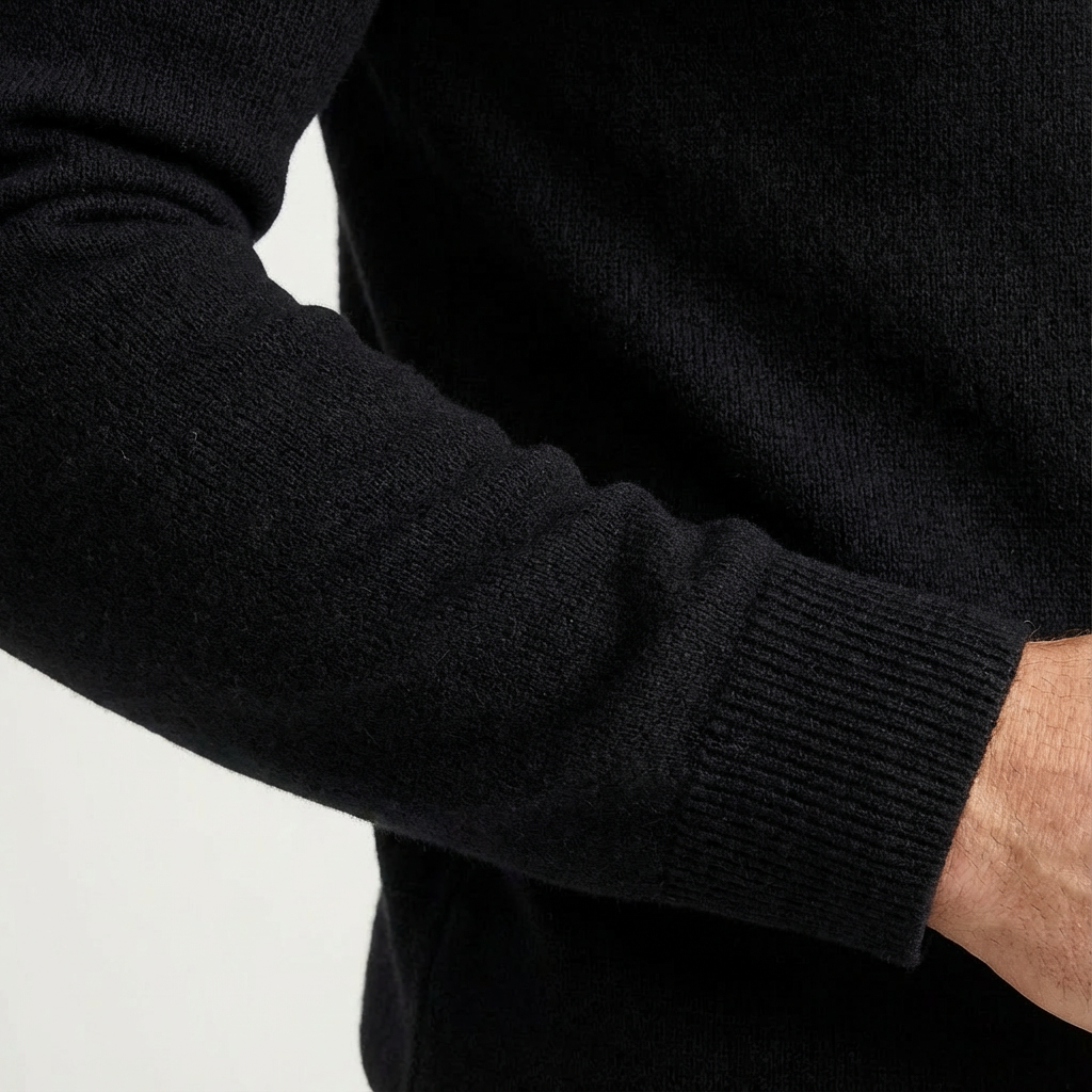 Versatile men's quarter-zip sweater for smart-casual outings, office, or comfortable everyday wear. Pullover.