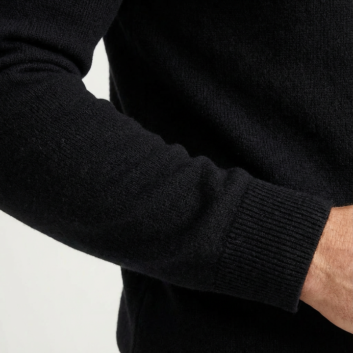 Versatile men's quarter-zip sweater for smart-casual outings, office, or comfortable everyday wear. Pullover.