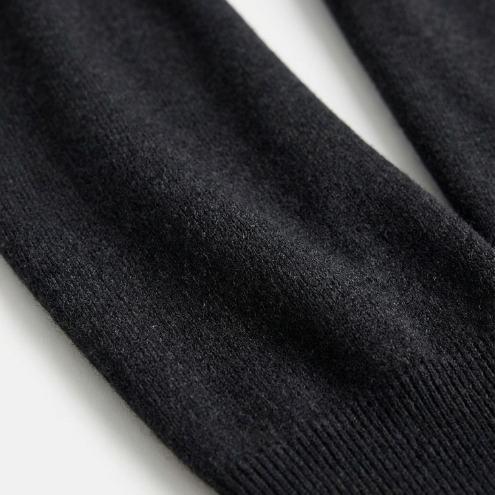 Classic men's quarter-zip knit jumper offering warmth & style for versatile smart-casual menswear. Long sleeve.