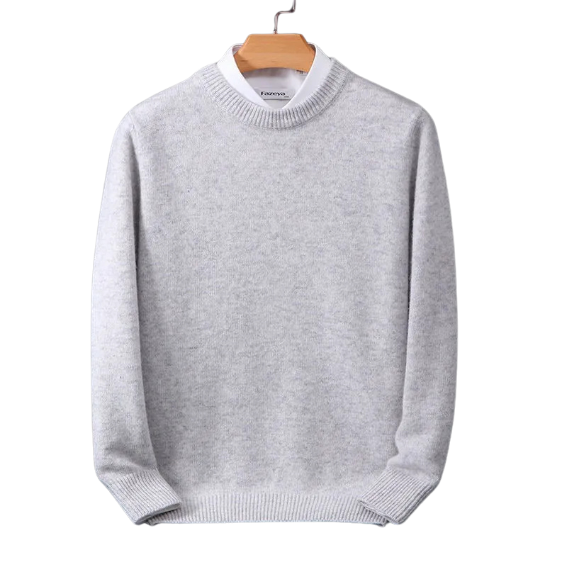Men's classic round neck sweater. Comfortable long sleeve crew neck for versatile everyday casual wear.