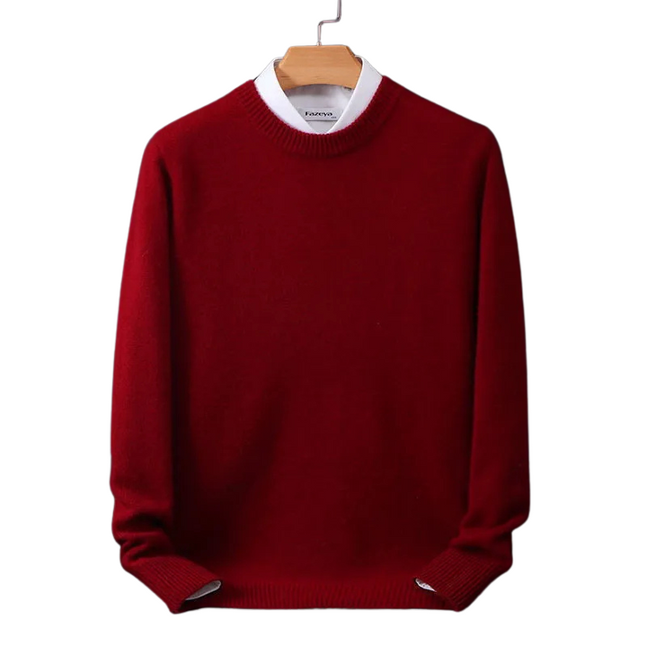 Men's comfortable long sleeve round neck sweater. Classic crew neck style, great for everyday fashion.