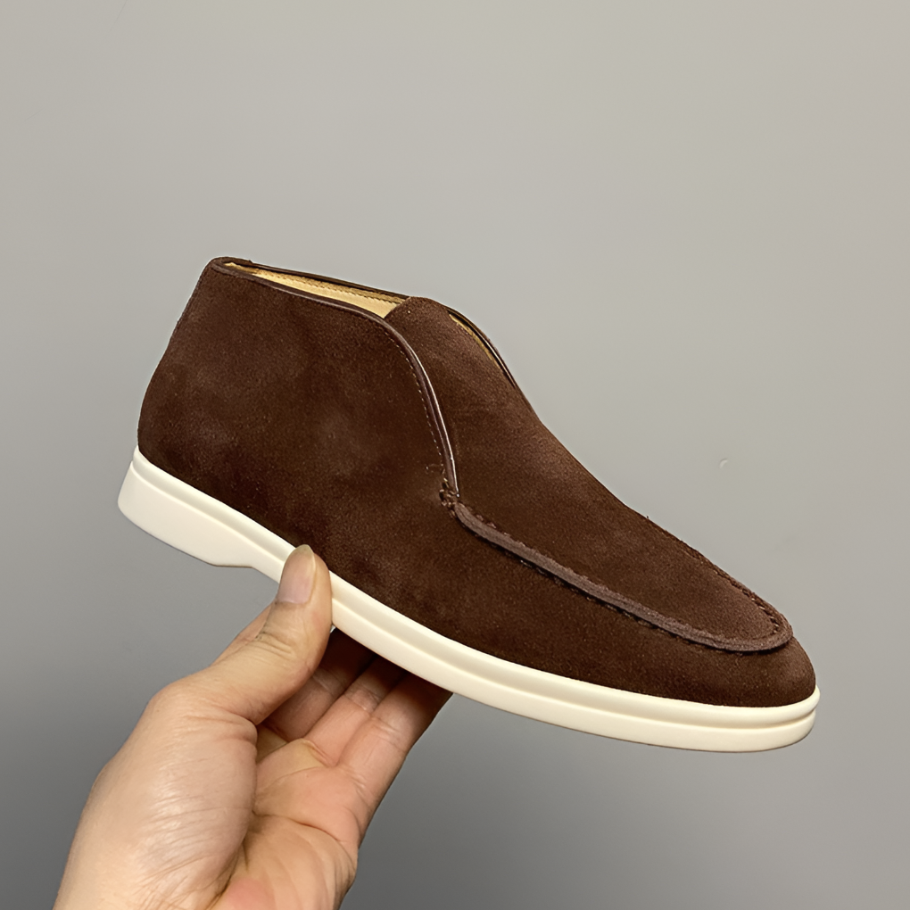 Elegant men's lightweight slip-on loafers, a versatile dress shoe option for refined casual fashion.