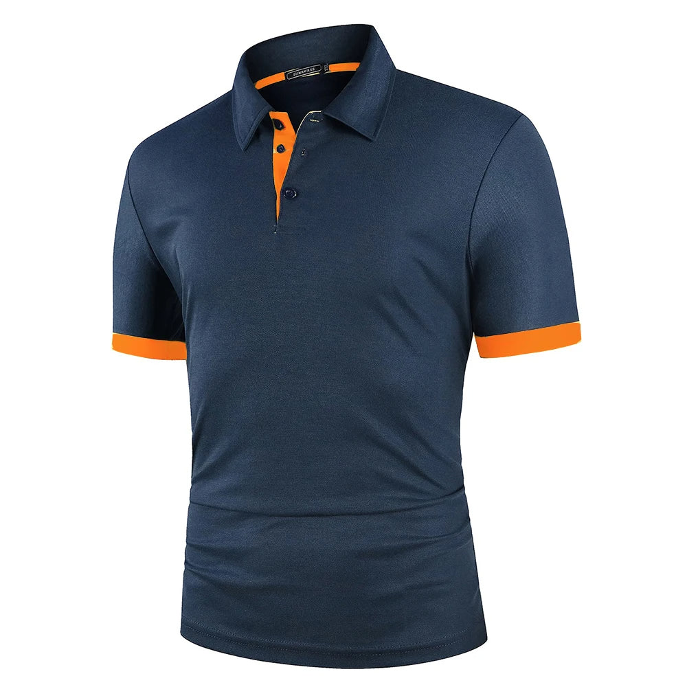 Men's classic summer polo shirt. Lightweight, breathable, short sleeve casual top for everyday wear.