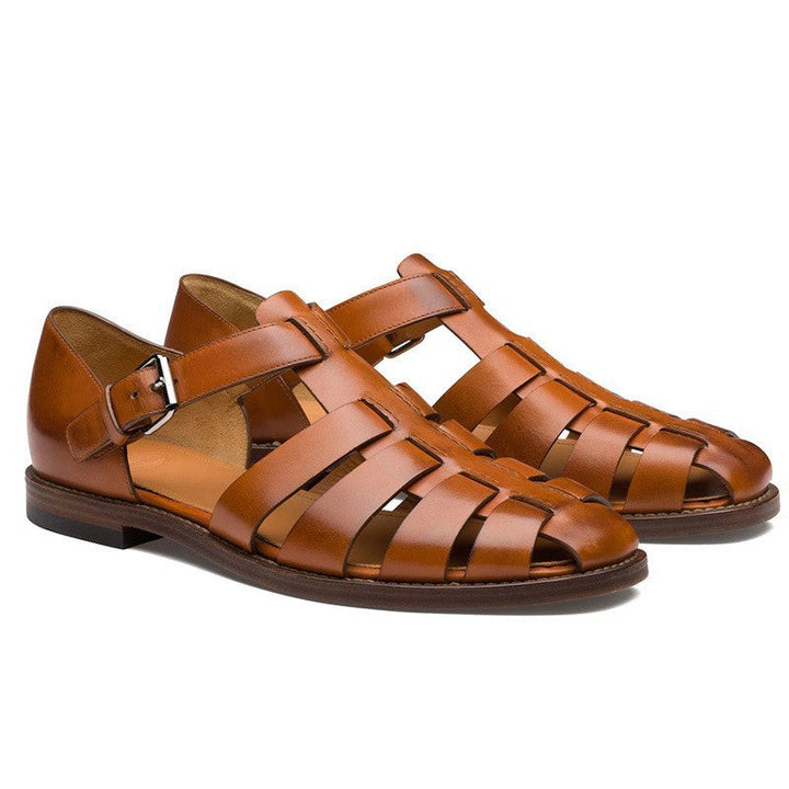 Stylish men's casual closed toe sandals with adjustable buckle for ultimate summer comfort & everyday wear.