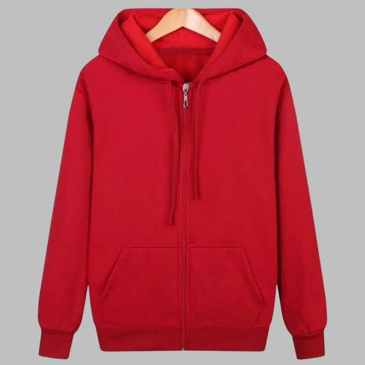 Classic men's zip-up hoodie, a comfortable and stylish outerwear piece for casual & everyday layering.