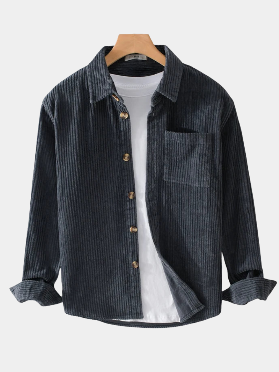 Men's corduroy shirt with comfortable fit & timeless style, a versatile casual button-down.