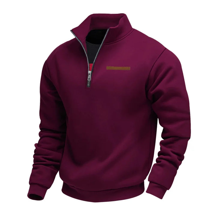 Front view of a men's cozy casual long-sleeve sweatshirt, perfect for everyday comfort and style.