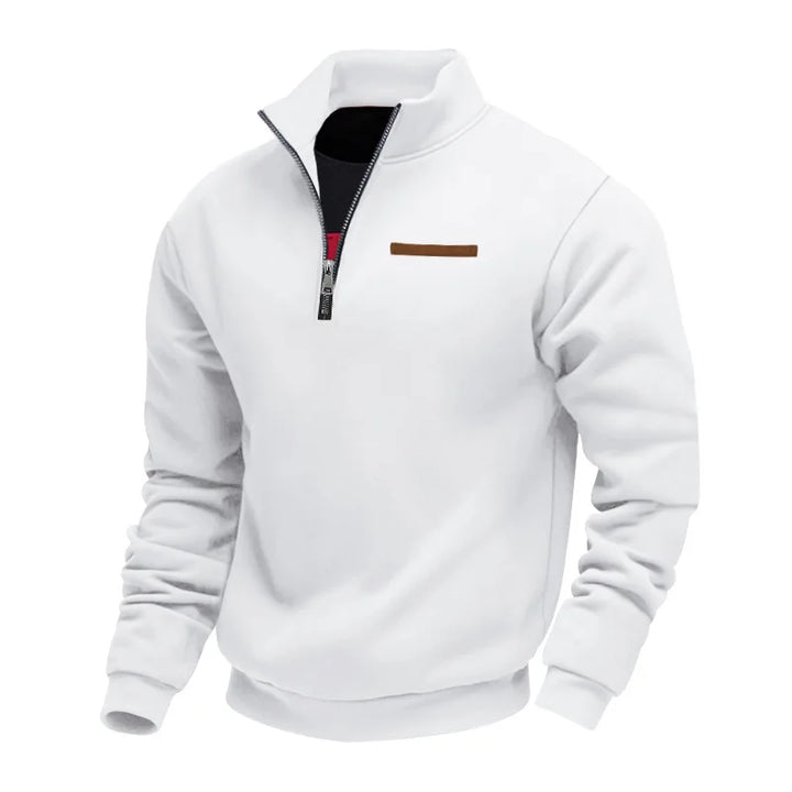 Versatile men's cozy casual sweatshirt, a comfortable long-sleeve round neck top for everyday winter fashion.