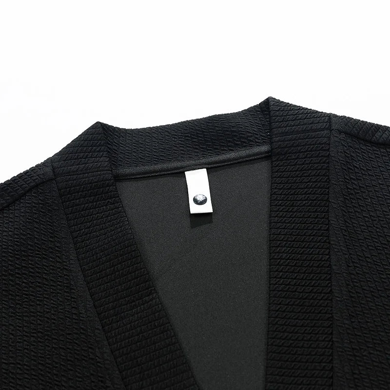 Classic men's winter zip cardigan in a versatile stretch knit, great for layering & everyday comfort.