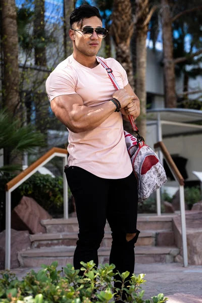 Men's deep cut athletic fit top, comfortable and stylish for any casual occasion.