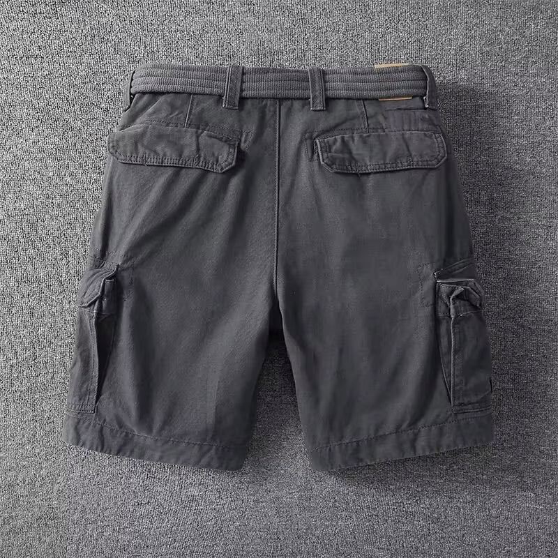Men's comfortable cargo shorts, multiple utility pockets & adjustable waist. Ideal for casual or outdoor wear.
