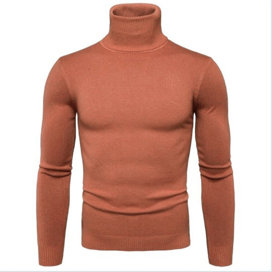 Men's classic turtleneck pullover. Perfect gift: a sophisticated long-sleeve knit sweater for elegant men.