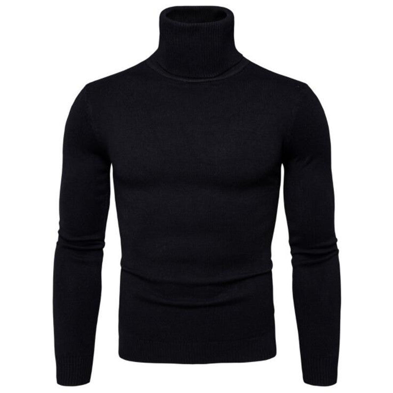 Men's turtleneck pullover sweater. Classic, comfortable long-sleeve knit for elegant and versatile men's fashion.
