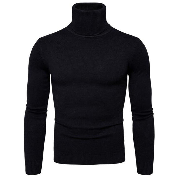 Men's turtleneck pullover sweater. Classic, comfortable long-sleeve knit for elegant and versatile men's fashion.