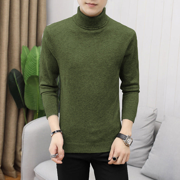 Comfortable men's turtleneck pullover. Soft knit sweater, perfect long-sleeve winter wear for men.