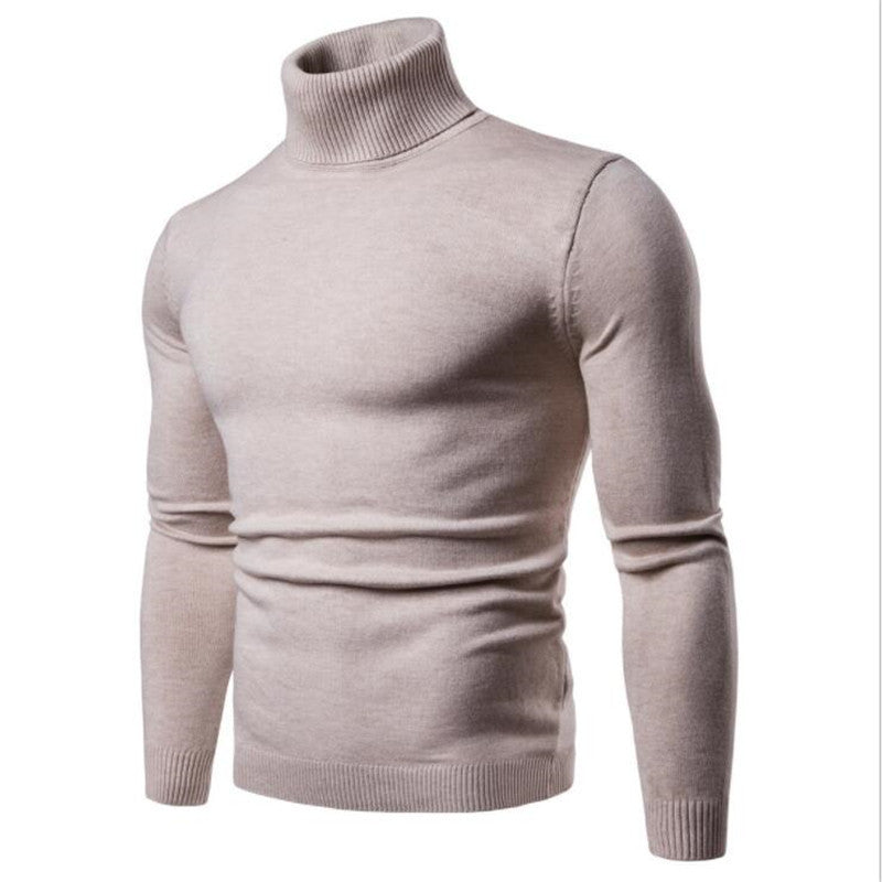 Everyday men's turtleneck pullover. Comfortable knit sweater, versatile long-sleeve top for daily winter fashion.