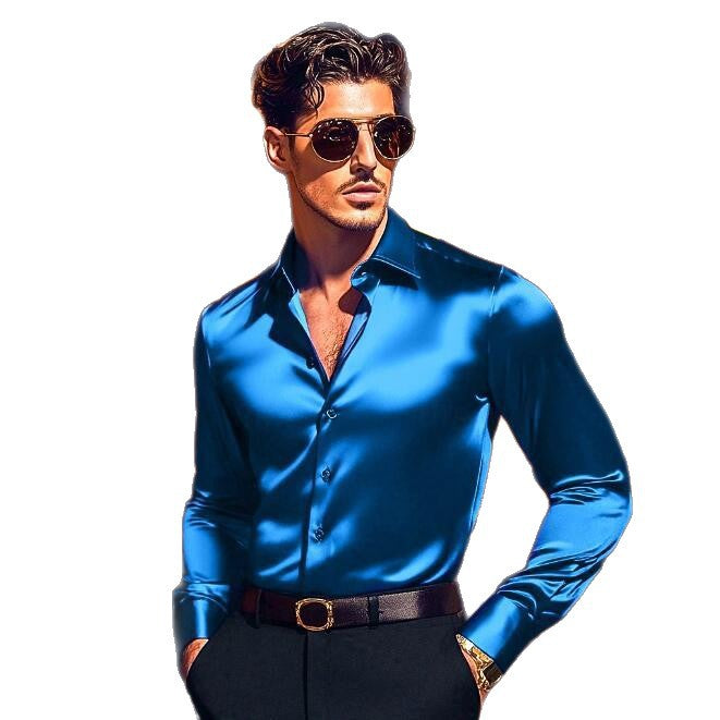 Classic men's long-sleeve dress shirt. Tailored fit & elegant style make it perfect for professional and formal wear.