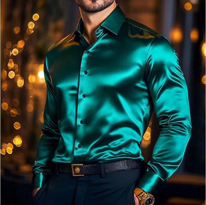 Men's long-sleeve button-down shirt with a tailored fit. Polished and elegant for professional or formal occasions.