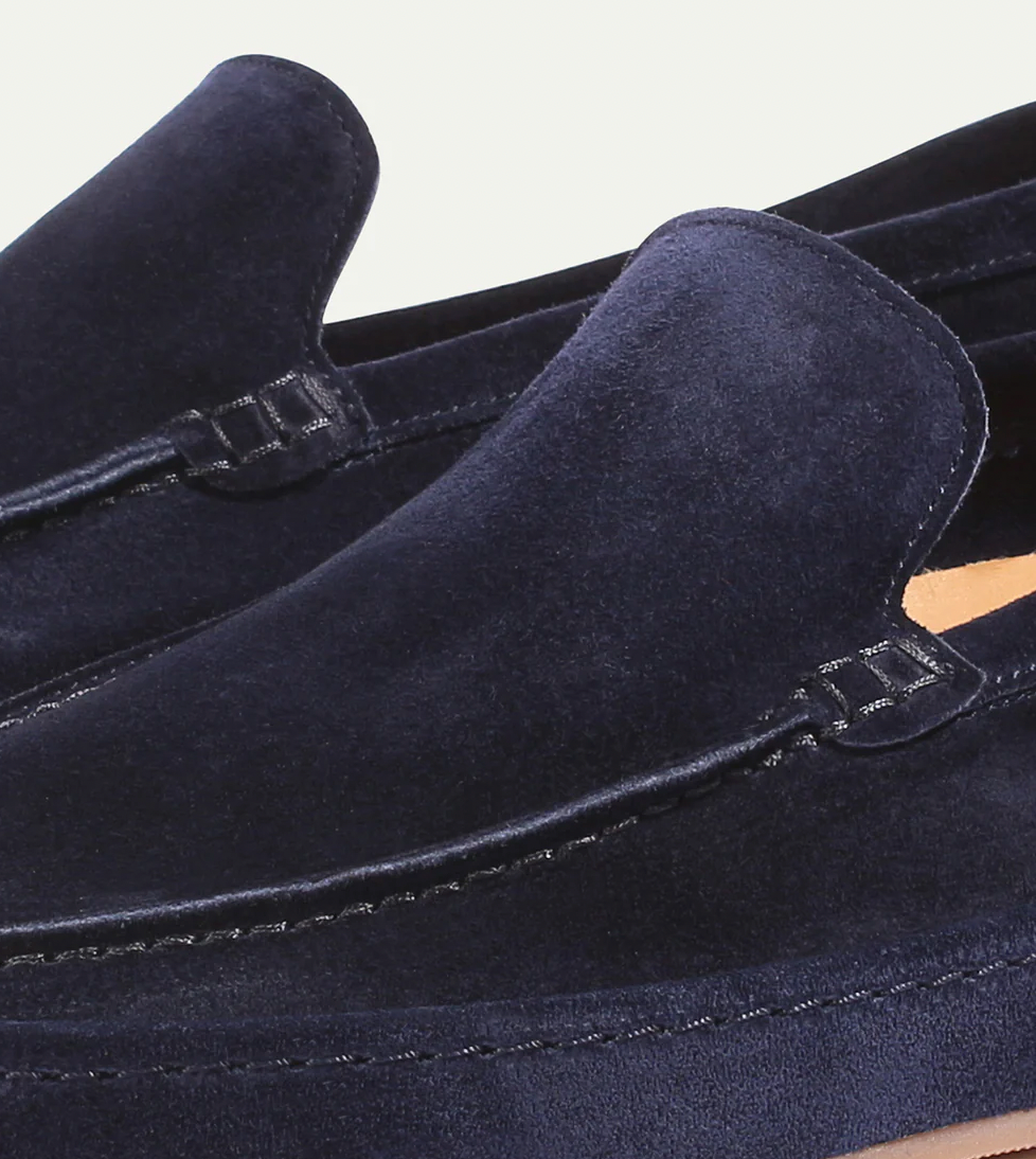 Premium men's slip-on loafers, elegant and comfortable for smart casual outfits.