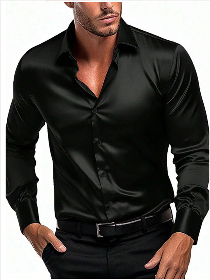 Stylish men's formal shirt, a comfortable long-sleeve top for a sophisticated, timeless look in men's fashion.