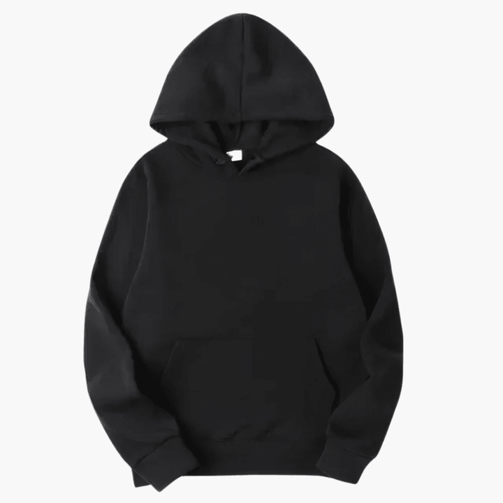 Men's essential relaxed fit hoodie in gray for everyday comfort and casual wear.