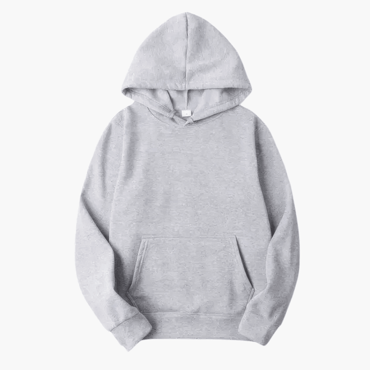 Soft men's essential hoodie, offering ultimate comfort for relaxed fit casual wear.