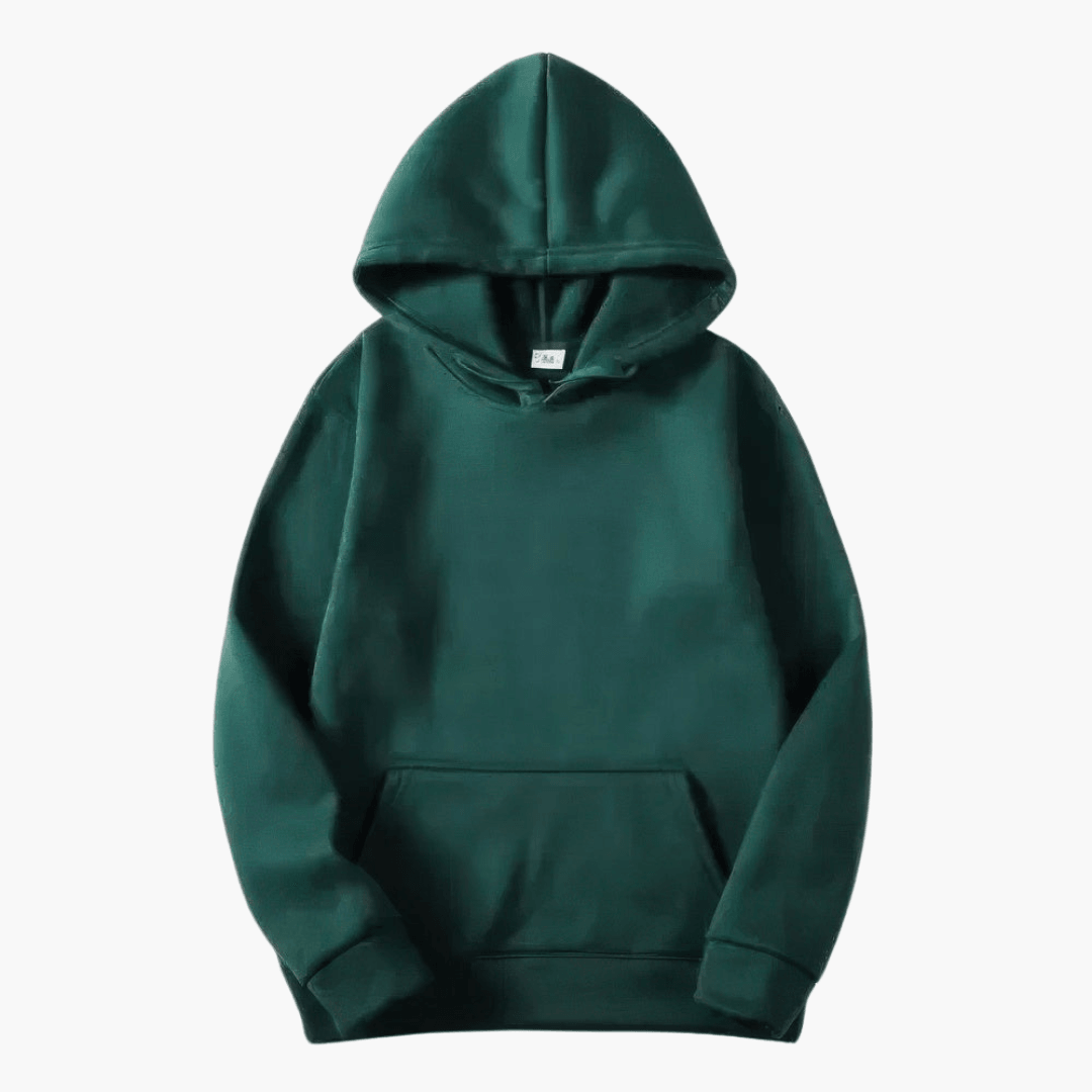Relaxed fit men's hoodie, an essential for layering & comfortable daily wear in modern fashion.