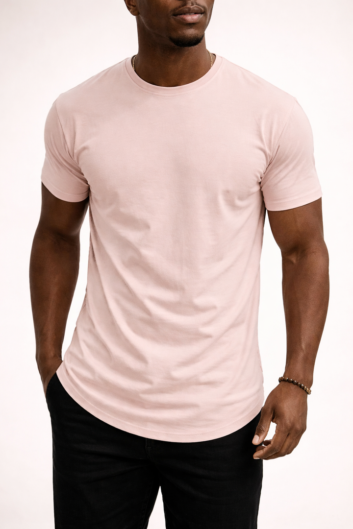 Casual men's tee, perfect for everyday comfort. This classic short-sleeve top offers a modern, slim fit.