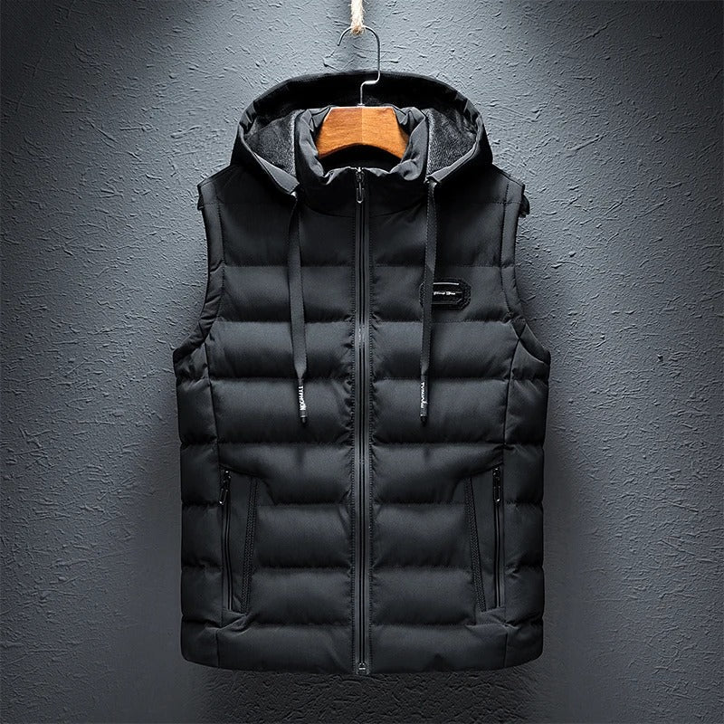 Men's Ethan quilted vest, a warm & stylish outerwear piece for casual wear.