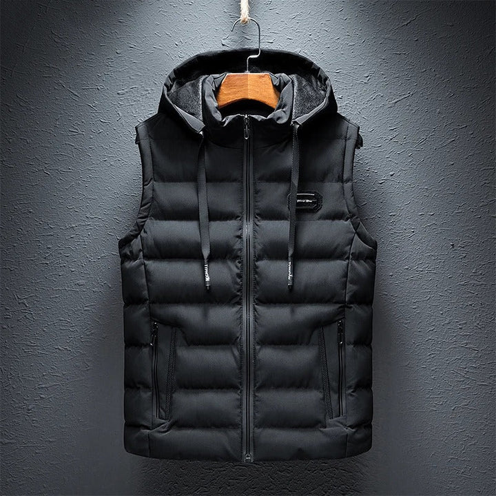 Men's Ethan quilted vest, a warm & stylish outerwear piece for casual wear.