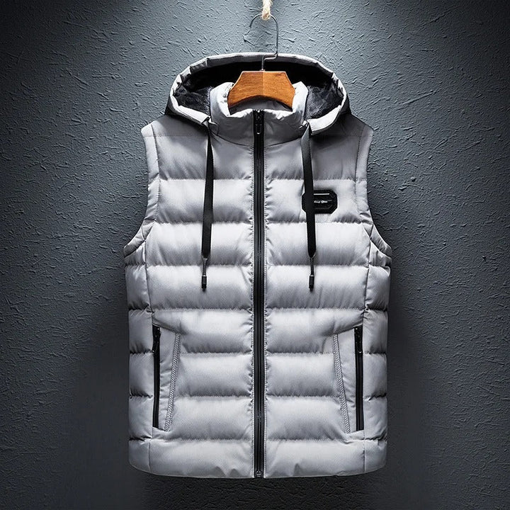 Quilted Ethan vest for men, offering padded warmth and a versatile, stylish look.