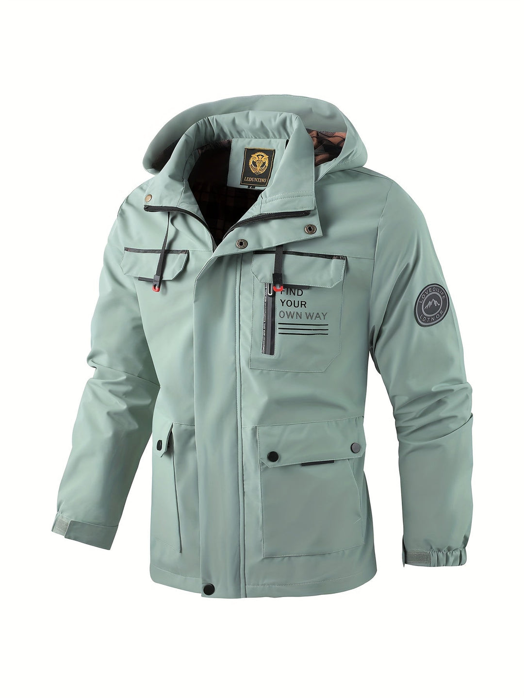 Evergreen men's weatherproof jacket, providing waterproof & windproof protection for outdoor and active use.
