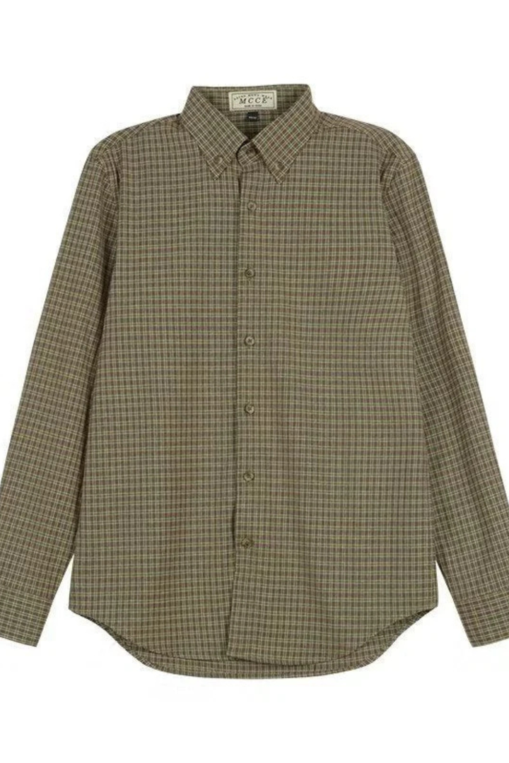 Elegant men's button down striped long sleeve shirt, perfect for business and formal attire.